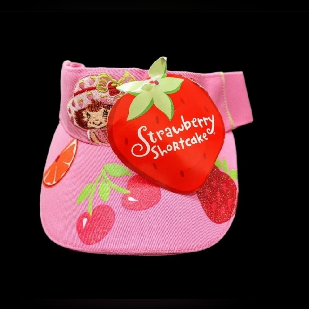 STRAWBERRY SHORTCAKE ORIGINAL  LITTLE GIRL VISOR HAT  ADJUSTABLE 2004